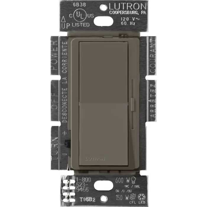 Lutron Diva 3-Wire Fluorescent Ballast/LED Driver Dimmer 120V 8A Truffle (DVSCF-103P-TF)