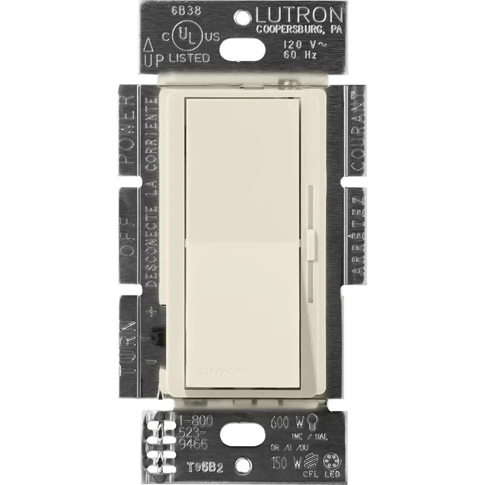 Lutron Diva Magnetic Low-Voltage Dimmer Single Pole 120V 600VA/450W Pumice (DVSCLV-600P-PM)