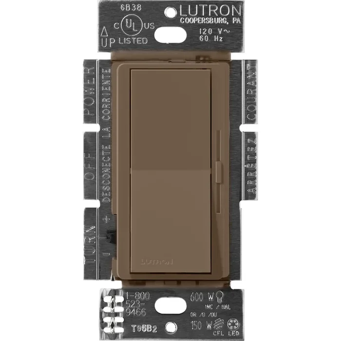 Lutron Diva Reverse-Phase Electronic Low-Voltage Dimmer Single-Pole 3-Way Espresso (DVSCRP-253P-EP)