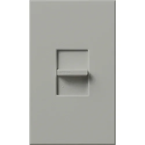 Lutron Novat 300W Electronic Low Voltage Single-Pole Slide-To-Off Dimmer Gray (NTELV-300-GR)