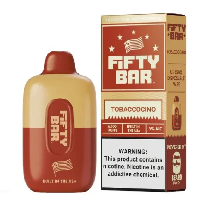 [MADE IN USA] Fifty Bar – Tobaccocino (6500 puffs) – LIONSDELIVER