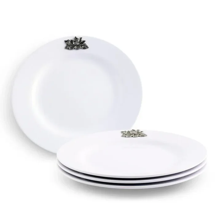 Magnolia Melamine Lunch Plates – Set of 4 by Arthur Court Designs