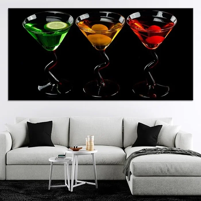 Martini Cocktails Wall Art Canvas Print