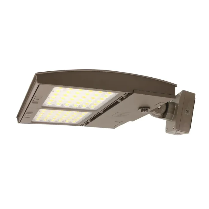 Maxlite 113125 M Series Area Flood Wattage/CCT Selectable 100W/125W/150W 3000K/4000K/5000K Changeable Lens Type IV Wide Bronze Variable Wall Mount (M150UC4W-WCSBVCR)