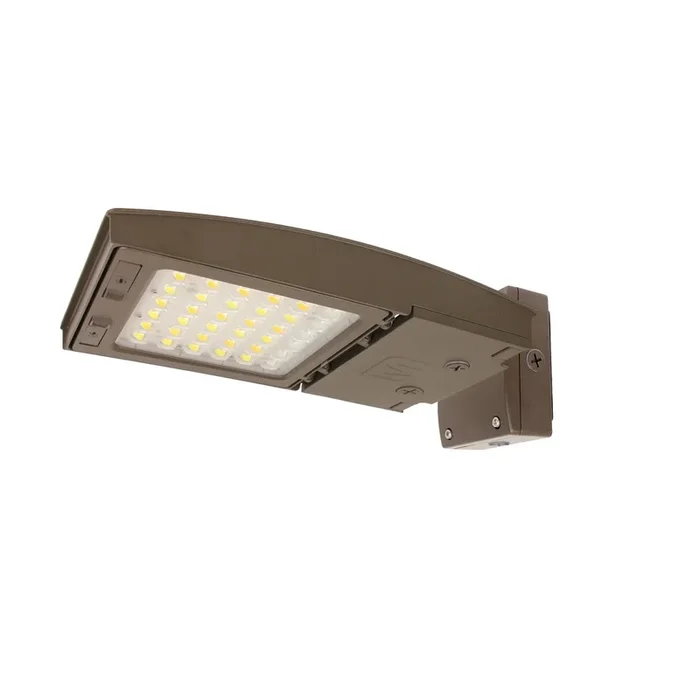 Maxlite 113164 M Series Area Flood 42W CCT Selectable 3000K/4000K/5000K Changeable Lens Type IV Wide Bronze Variable Wall Mount Battery Backup (M42UC3M-CSBWCRE2)
