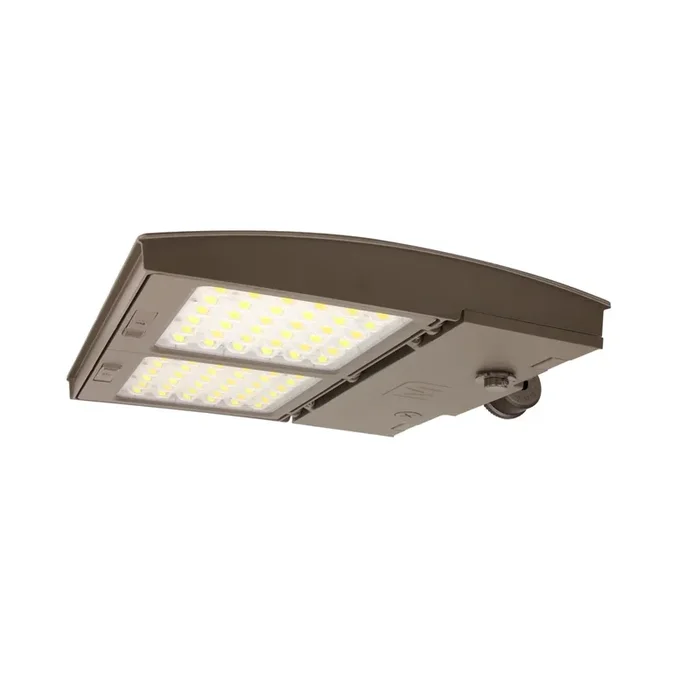 Maxlite 113240 M Series Area Flood Wattage/CCT Selectable 55W/75W/100W 3000K/4000K/5000K Changeable Lens Type IV Wide 277-480V Bronze Upper Knuckle Mount (M100HC4W-WCSBXCR)