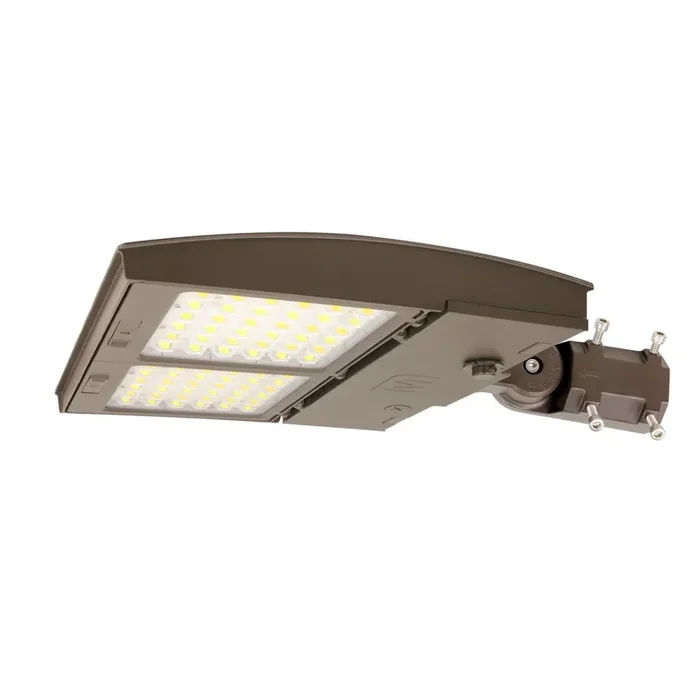 Maxlite 113268 M Series Area Flood Wattage/CCT Selectable 100W/125W/150W 3000K/4000K/5000K Changeable Lens Type III Medium 277-480V Bronze Slipfitter Mount (M150HC3M-WCSBKCR)
