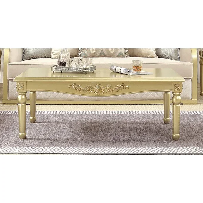 Metallic Gold Coffee Table HD-699 By Homey Design