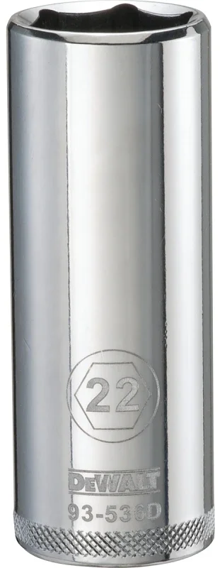 Metric Deep Socket, 6-Point, 22 Millimeter, 1/2 Inch Drive