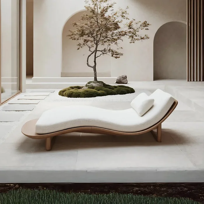 Mid Century Rustic Solid Wood Garden Daybed For Bedroom Furniture