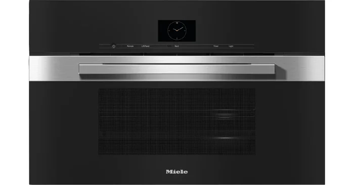 MIELE DGC 7670 Clean Touch Steel – 30″ Compact Combi-Steam Oven XL for steam cooking, baking, roasting with roast probe + menu cooking. DGC7670CTS