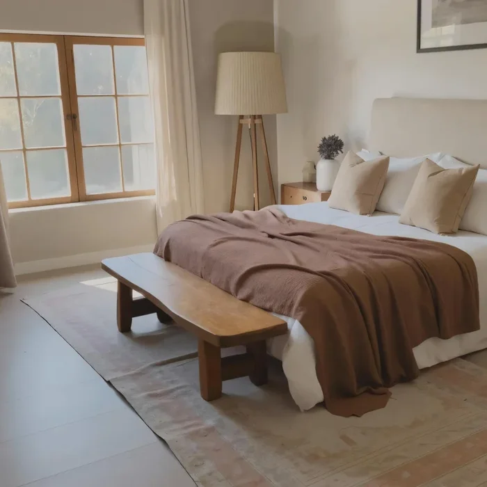 Minimalist End Of Bed Bench For Bedroom Entryway