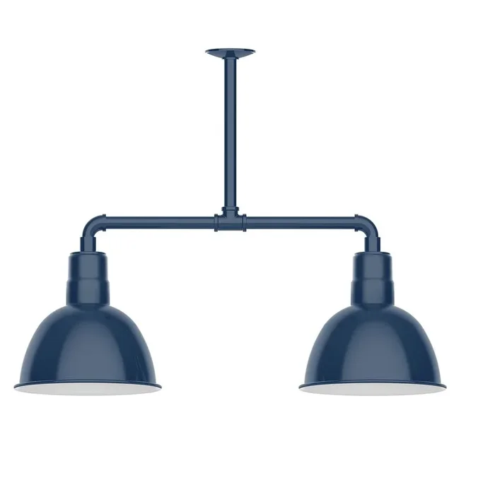 Montclair Light Works – MSD116-50-G06 – Two Light Pendant – Deep Bowl – Navy – MSD11650G06