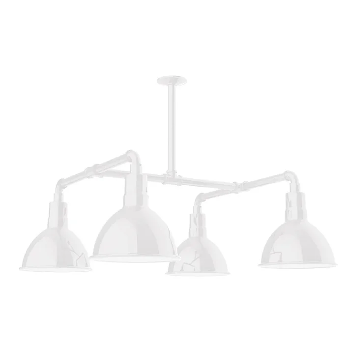 Montclair Light Works – MSP115-44-T24-L12 – LED Pendant – Deep Bowl – White – MSP11544T24L12