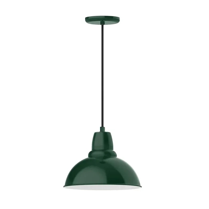 Montclair Light Works – PEB106-42-C20-G05 – One Light Pendant – Cafe – Forest Green – PEB10642C20G05