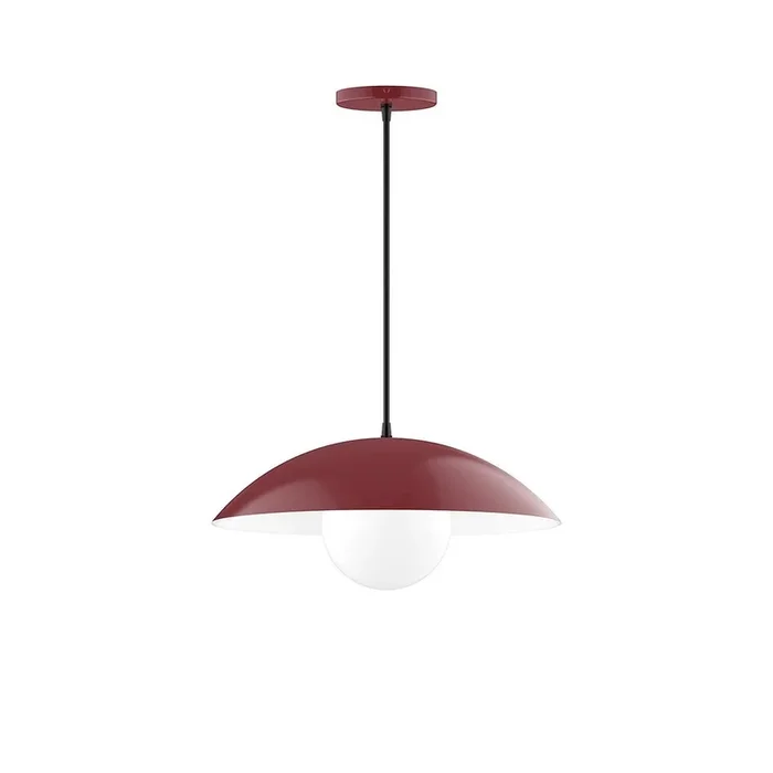 Montclair Light Works – PEB438-G15-55-C23 – One Light Pendant – Axis – Barn Red – PEB438G1555C23