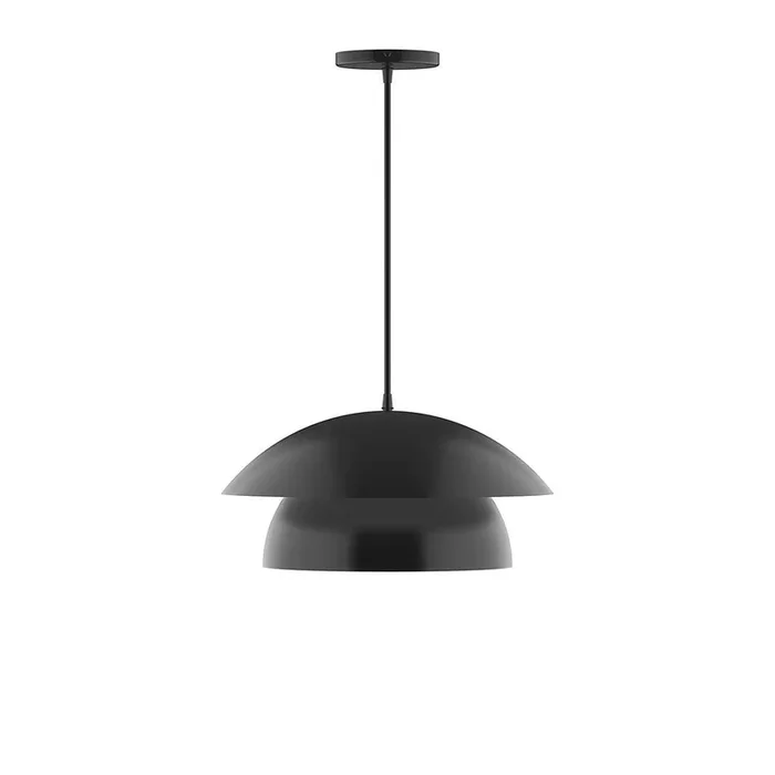 Montclair Light Works – PEBX446-41-C12 – One Light Pendant – Nest – Black – PEBX44641C12