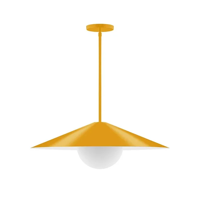 Montclair Light Works – STG429-G15-21 – One Light Pendant – Axis – Bright Yellow – STG429G1521