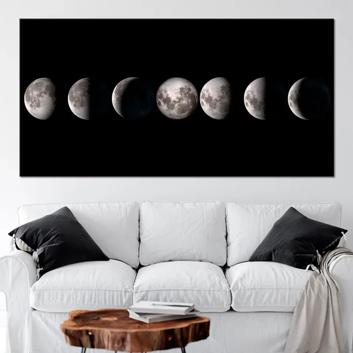 Moon Cycle Wall Art – Moon Phases Artwork