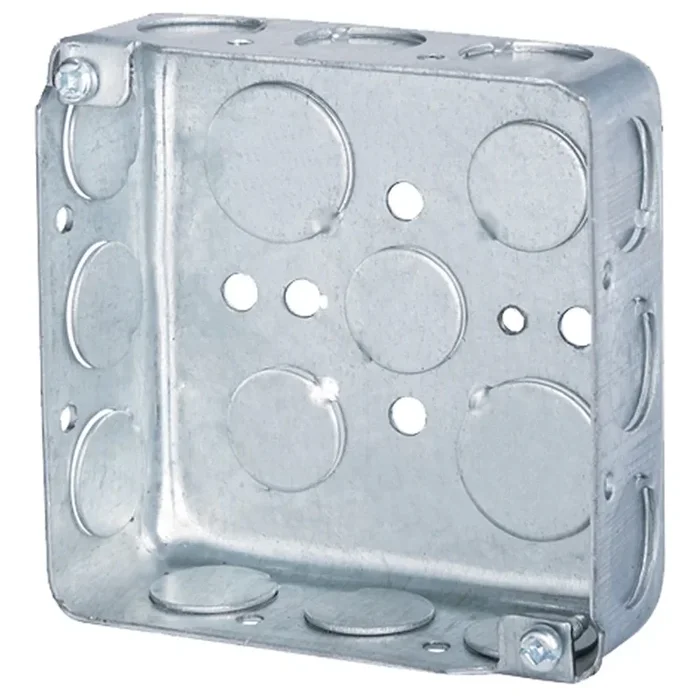 MORRIS 4 Inch Drawn And Welded Steel Box With 1/2 And 3/4 Inch Knockouts (M192D)