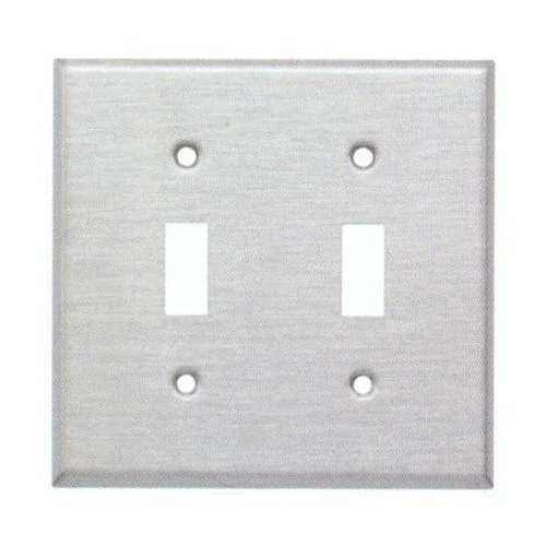 MORRIS Stainless Steel 2-Gang Toggle Switch Wall Plate Metal (83812)