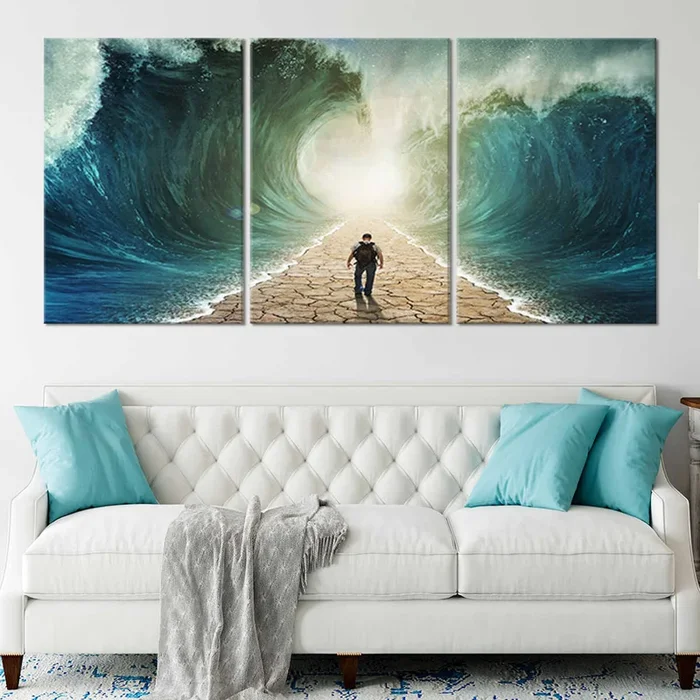 Moses Parting The Red Sea Painting Canvas
