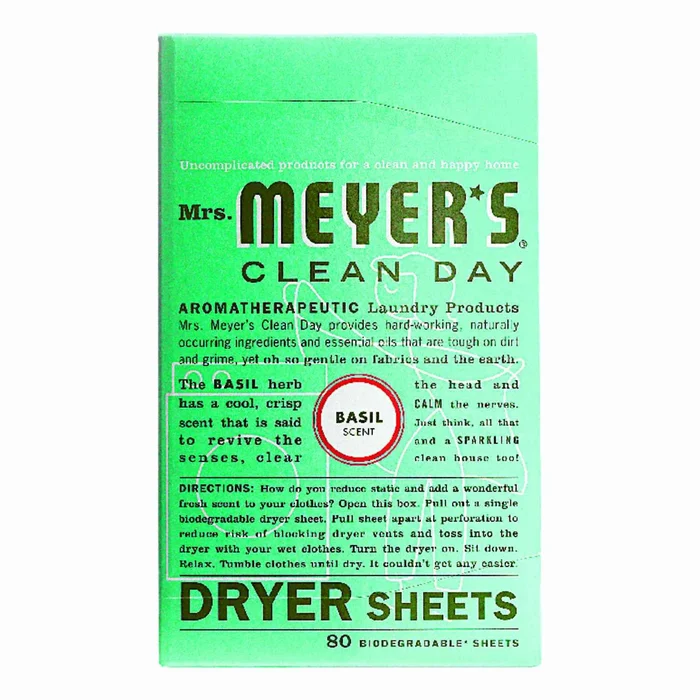 Mrs. Meyer‘s Clean Day Basil Scent Fabric Softener Sheets 80 pk
