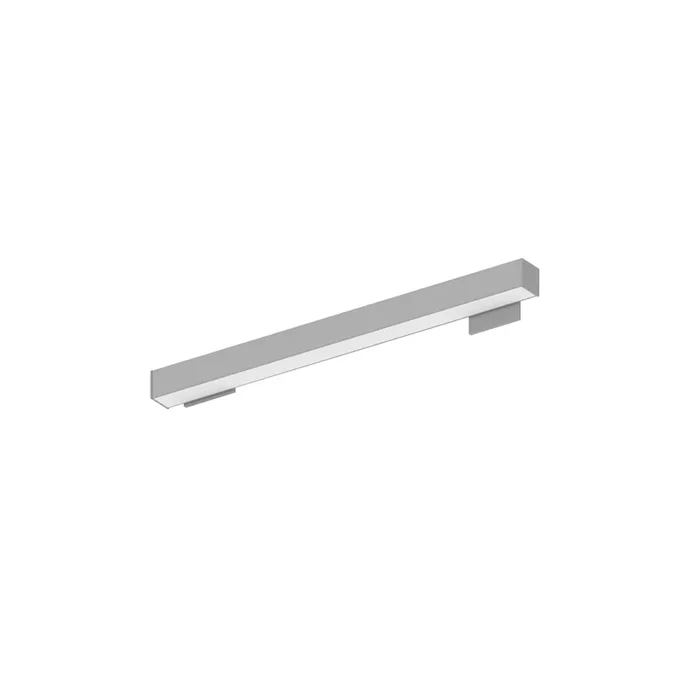Nora 2 Foot L-Line LED Wall Mount Linear 2100Lm 3000K 2X4 Inch Left Plate And 4X4 Inch Right Plate Right Power Feed Aluminum Finish (NWLIN-21030A/L2-R4P)