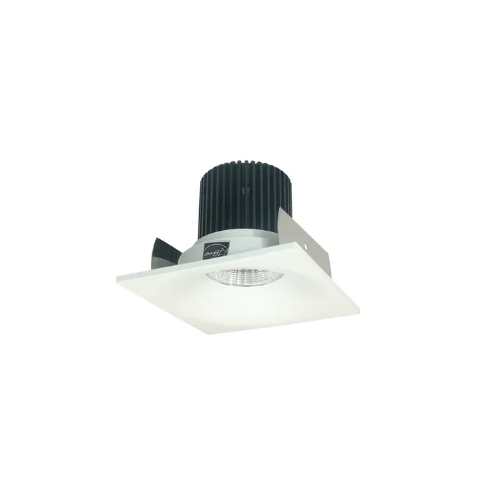 Nora 2 Inch Iolite High Lumen Square Bullnose Non-Adjustable Trim 1500/2000/2500Lm 3500K Matte Powder White (NIOB-2SNB35XMPW/HL)