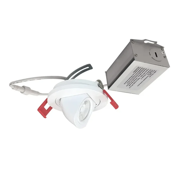 Nora 2 Inch M2 LED Mini Elbow Downlight Round Trim 500Lm 7W 3000K 90 CRI 120V Matte Powder White (NM2-2R2705030MPW)