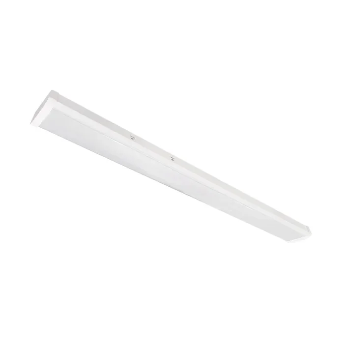 Nora 4 Foot LED Wrap Light CCT Selectable 3000K/3500K/4000K White Finish With Integral Motion Sensor (NLWPSW-4L334W/MS)