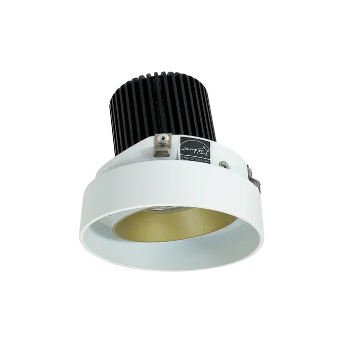 Nora 4 Inch Iolite Round Trimless Adjustable Trim 1000Lm 3000K Champagne Haze/Matte Powder White For Iolite New Construction Housings Only (NIO-4RTLA30XCHMPW/10)