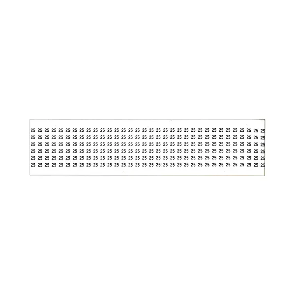 NSI Wire Marker Card-Vinyl Impregnated Closth Marking Tape 1.5 Inch Long #25-36 Per Card (WMC-25)