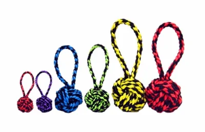 Nuts For Knots Woven Rope Dog Toy, Assorted Colors, 3.5 Inch Diameter