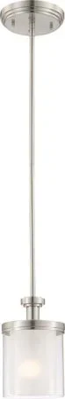 Nuvo Lighting – 60-4648 – One Light Mini Pendant – Decker – Brushed Nickel – 604648