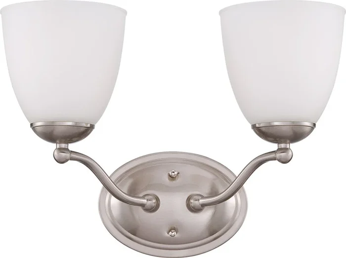 Nuvo Lighting – 60-5032 – Two Light Vanity – Patton – Brushed Nickel – 605032