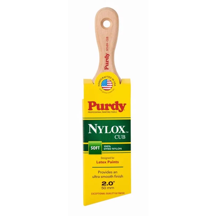 Nylox Cub Latex Paint Brush with Short Handle, 2 Inch Width