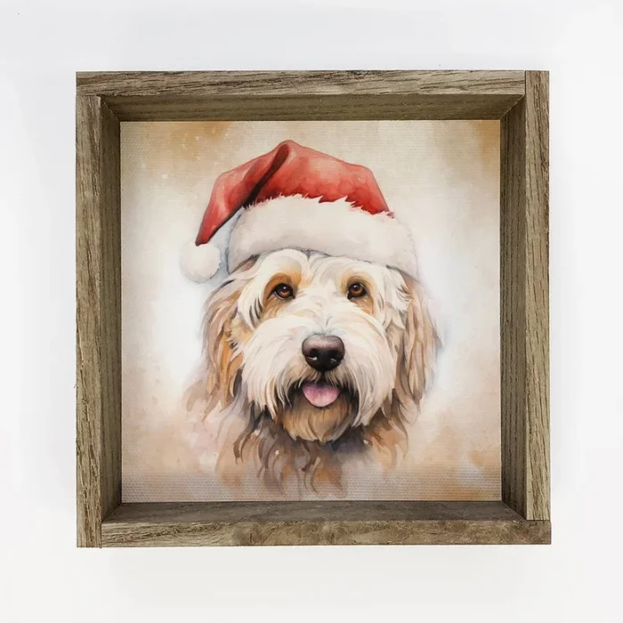 Old English Sheep Dog Santa Hat – Cute Holiday Animal Decor