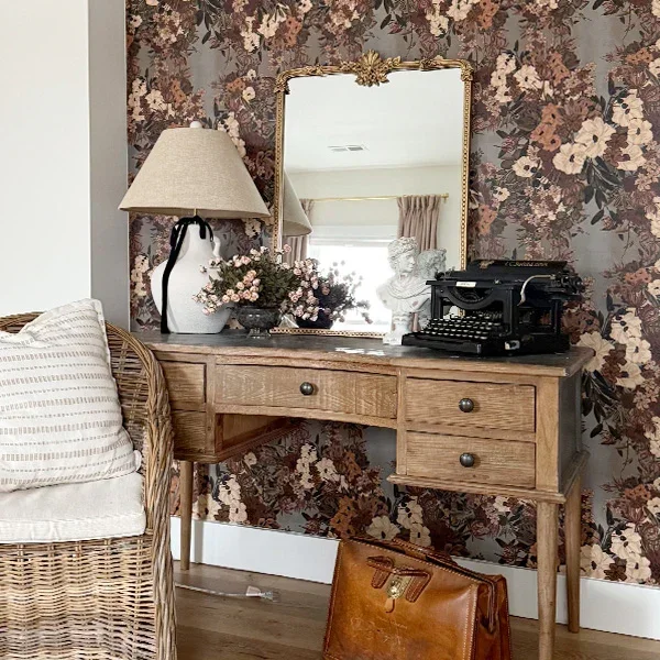Ornate Golden Floral Rectangular Mirror – Decor Steals