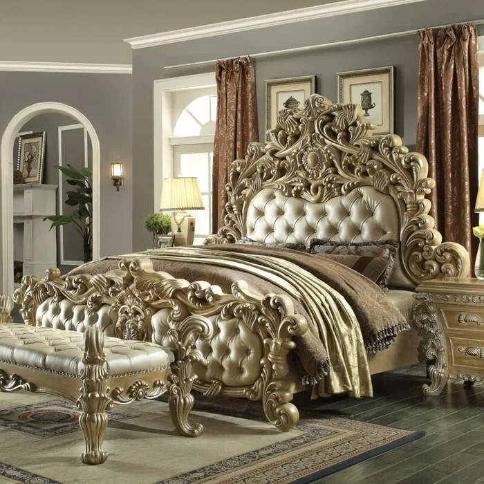 Pickle Frost & Silver California King Bed HD-7012 By Homey Design