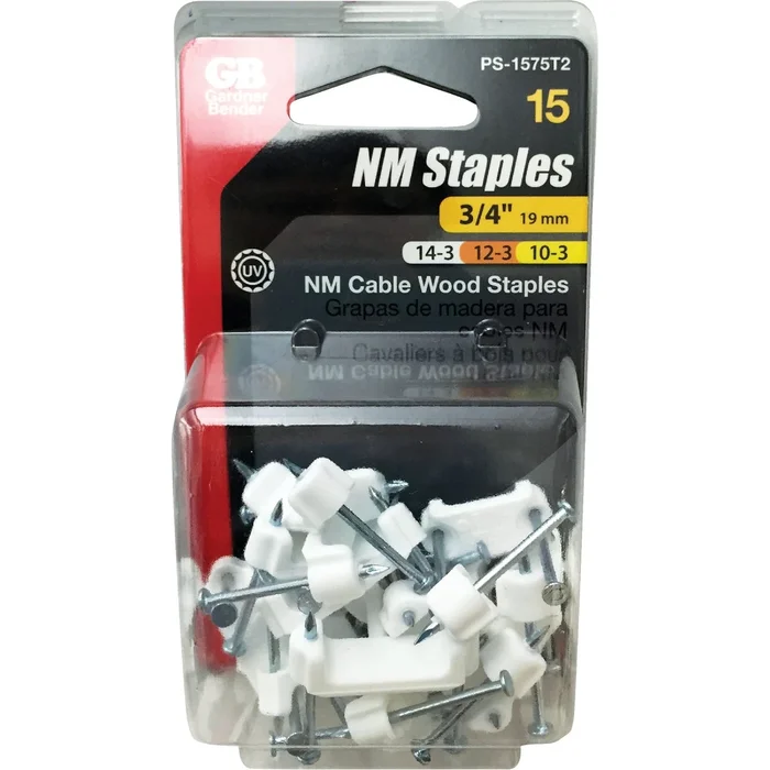 Plastic Staples, White, 3/4 -In., 15-Pk.