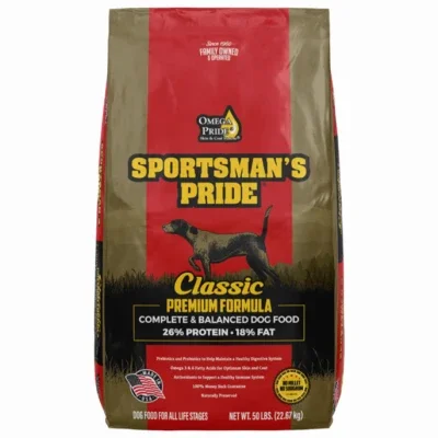 Premium Adult Formula Dry Dog Food 26 Percent Protein 18 Percent Fat 40 Pounds Bag