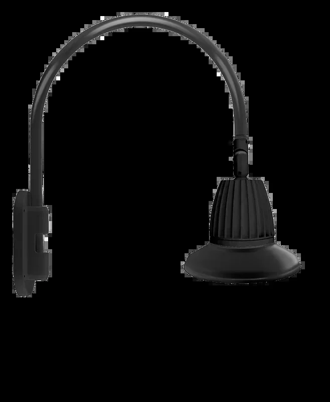 RAB Gooseneck Style4 26W Neutral LED 11 Inch Straight Shade Black (GN4LED26NST11B)