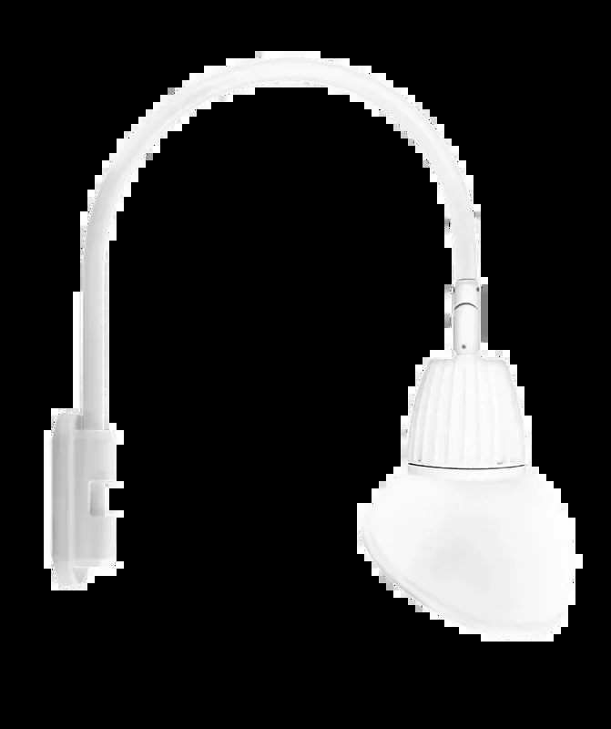 RAB Gooseneck Style5 26W Neutral LED 11 Inch Angled Dome Shade White (GN5LED26NAD11W)