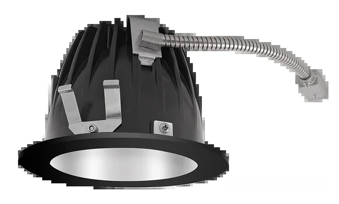 RAB LED Trim MOD 4 Inch Round Wall Washer 3500K 90 CRI Matte Cone Black Ring (NDLED4RD-WYNHC-M-B)