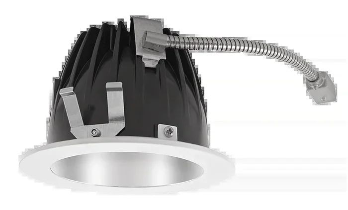 RAB LED Trim MOD 6 Inch Round 80 Degree 2700K 90 CRI Matte Cone White Ring (NDLED6RD-80YYHC-M-W)