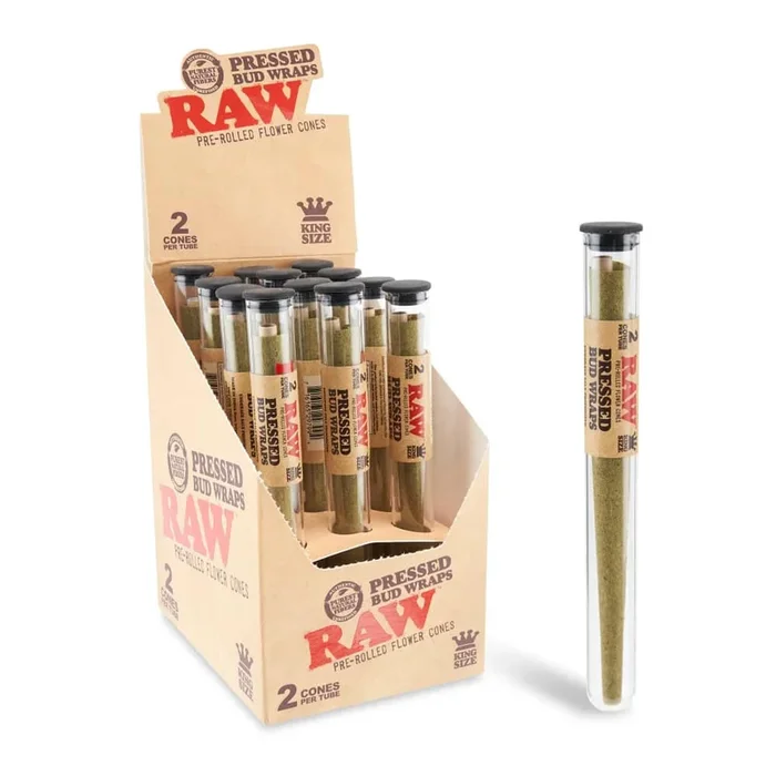 Raw Pressed Bud Wrap Cone – 2ct – LIONSDELIVER