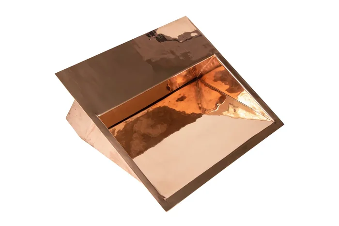 RECTANGULAR Undermount Bathroom Copper Sink in SMOOTH Polished Copper – 22 x 19 x 6″ – VS051PC