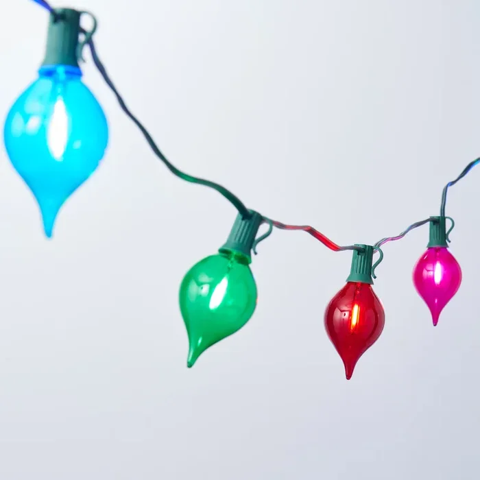 Retro Multi Color LED Bulb Light Strand Illuminating String Garland Set