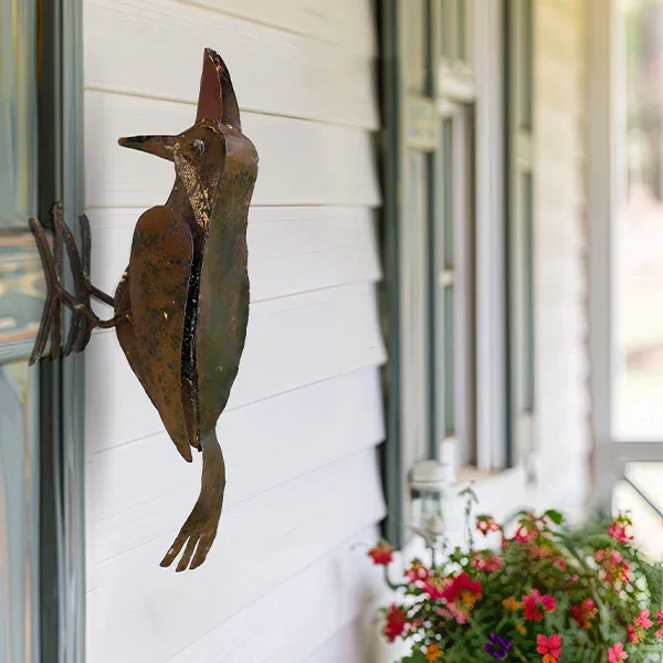 Rustic Metal Woodpecker – Decor Steals